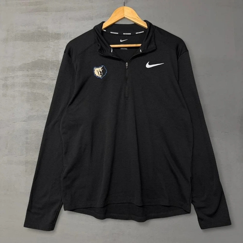 Nike Memphis‎ Grizzlies Quarter Zip Pullover Black Dri-FIT Running Large